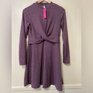Cozy Purple Knit Sweater dress